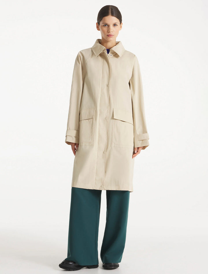 manille trench in beige