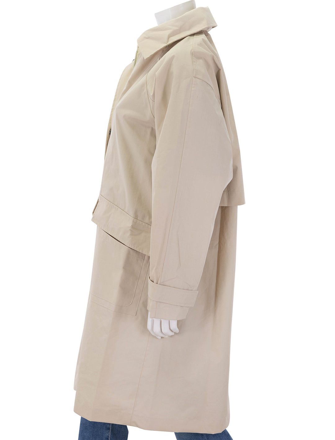 manille trench in beige
