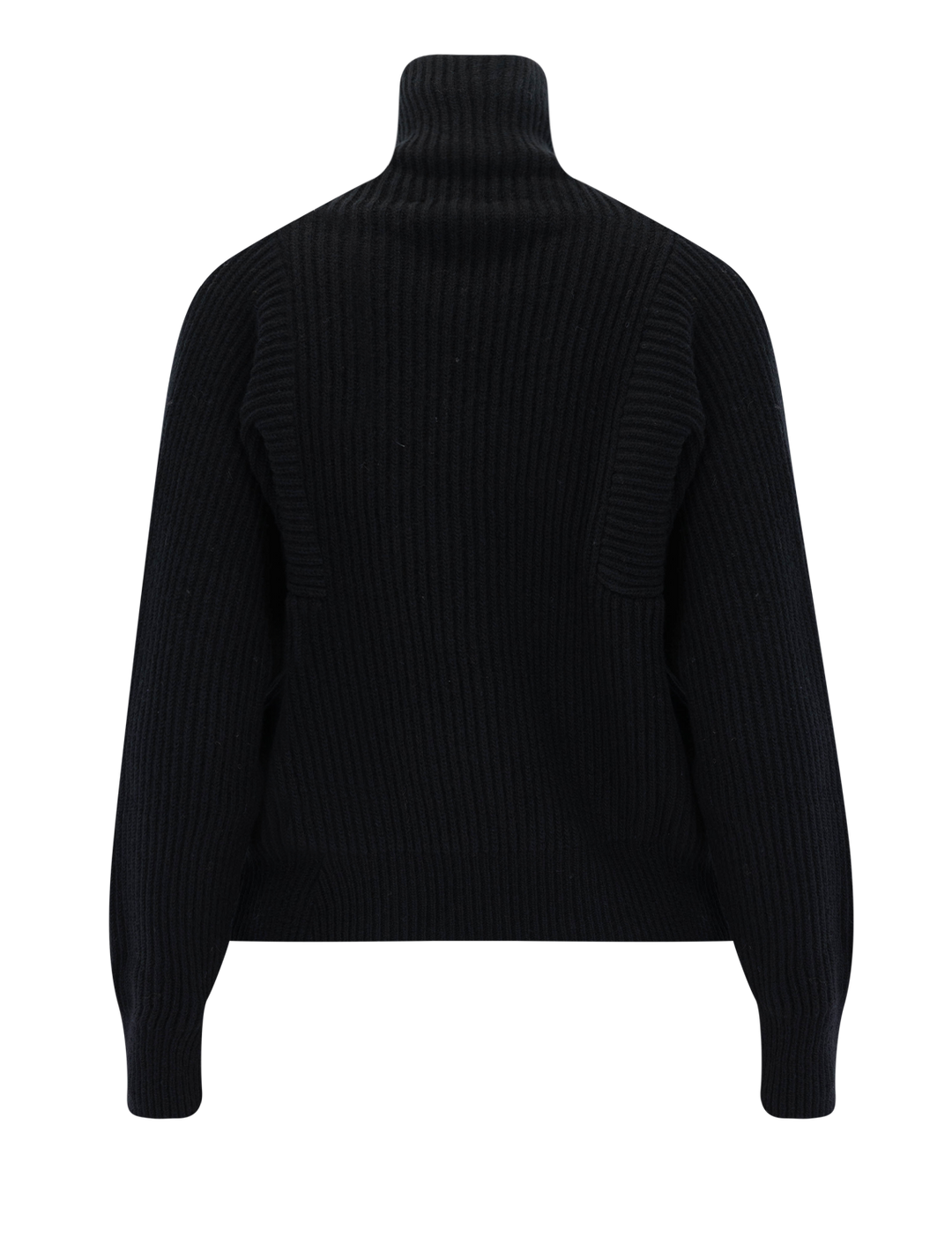 saimon ribbed turtleneck in black