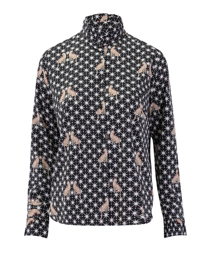 nicola blouse with leopards