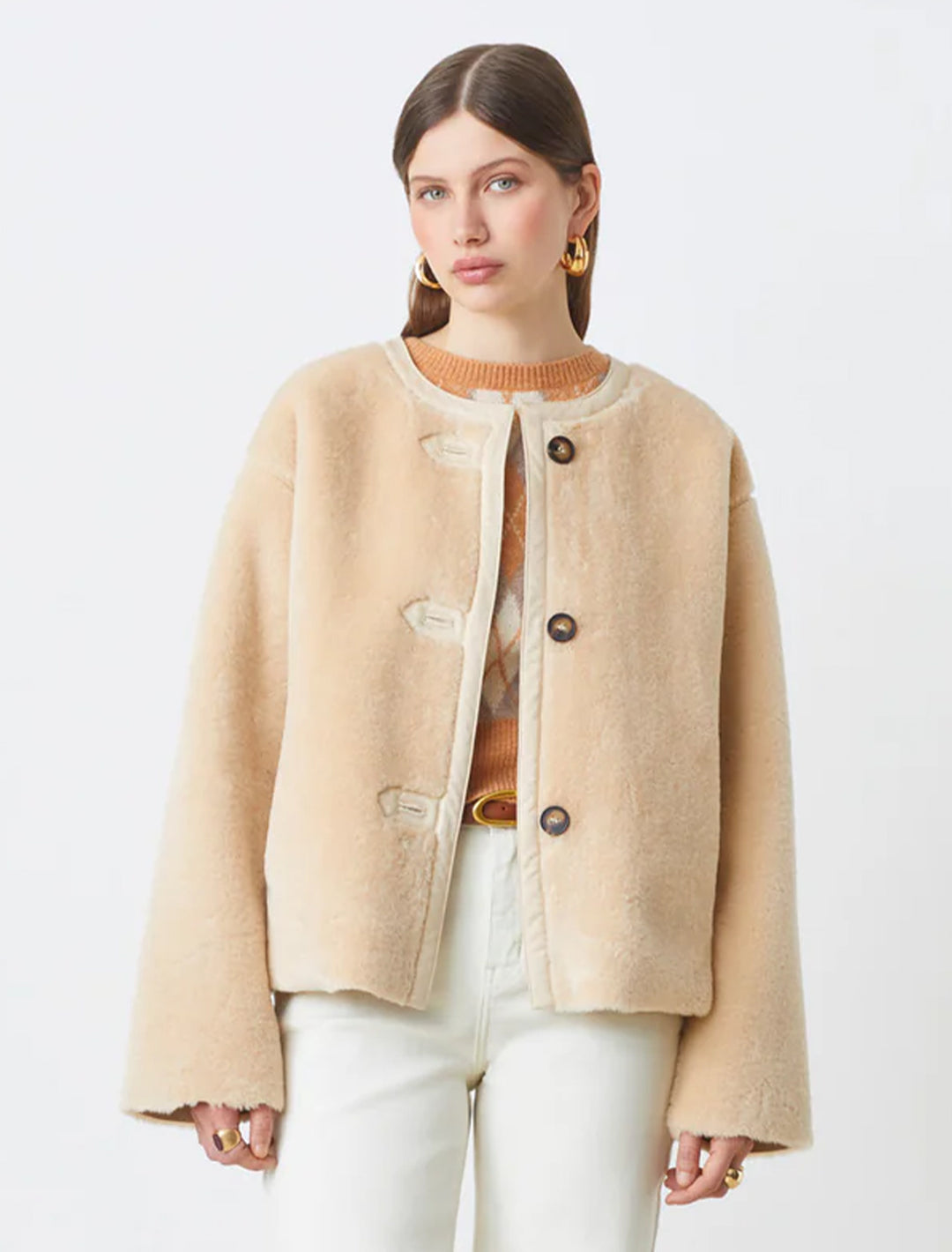 elton faux shearling jacket