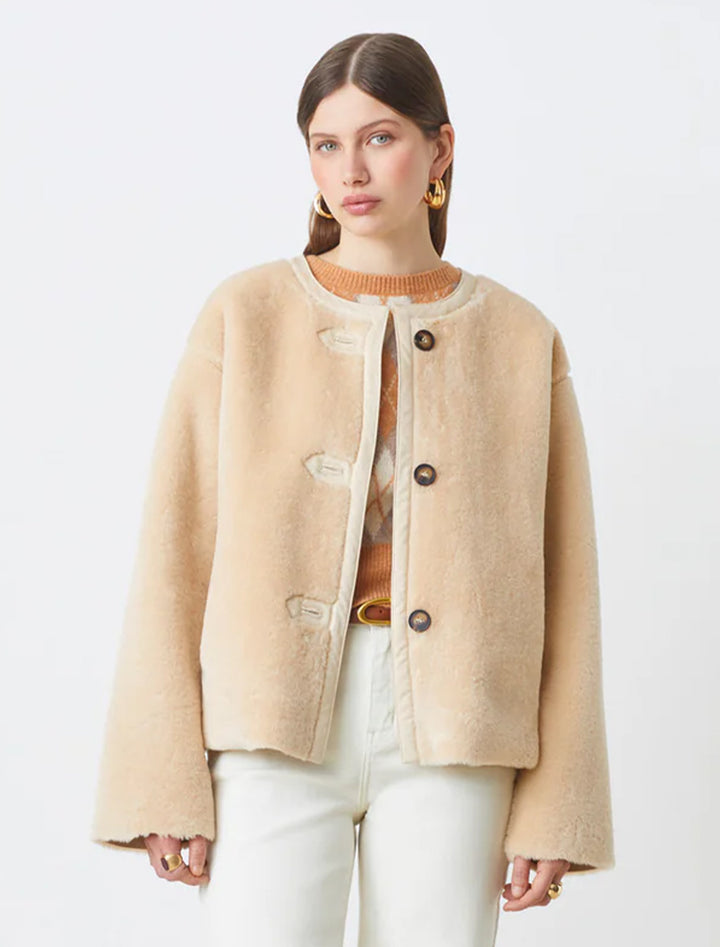 elton faux shearling jacket