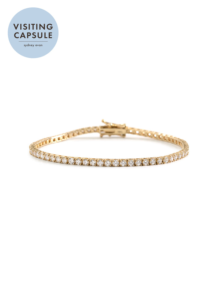 gold and diamond tennis bracelet