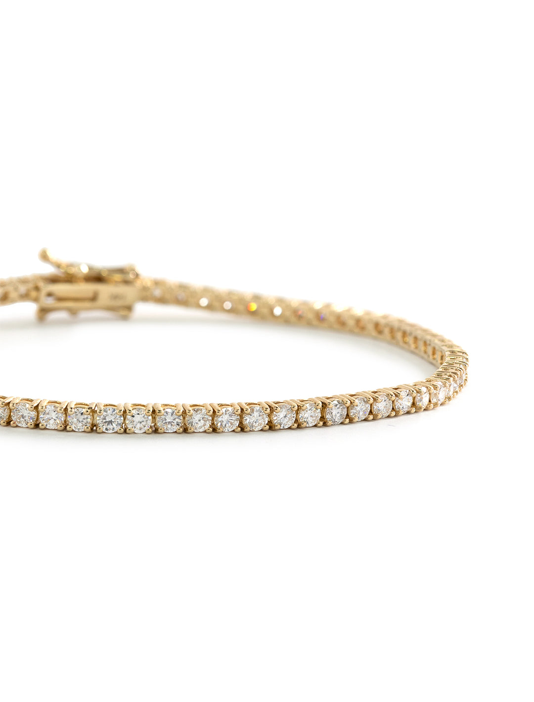 gold and diamond tennis bracelet