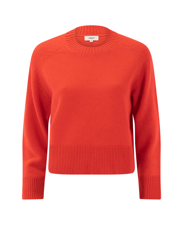 paulvar crewneck sweater in rouge
