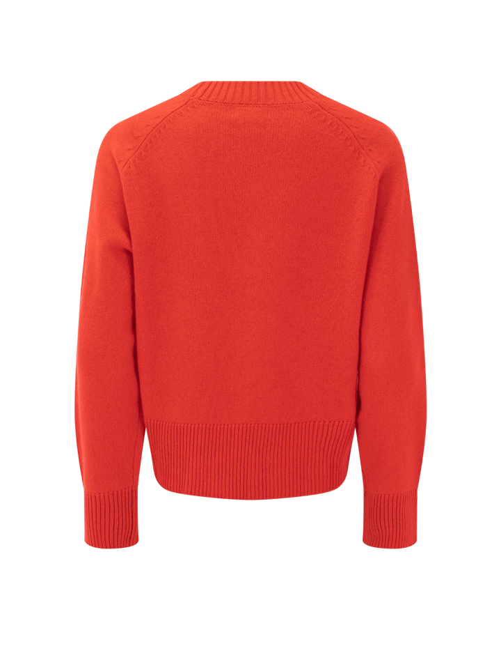 paulvar crewneck sweater in rouge