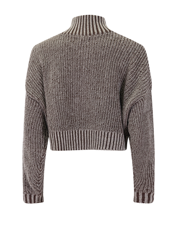 cropped hampton sweater in bisque