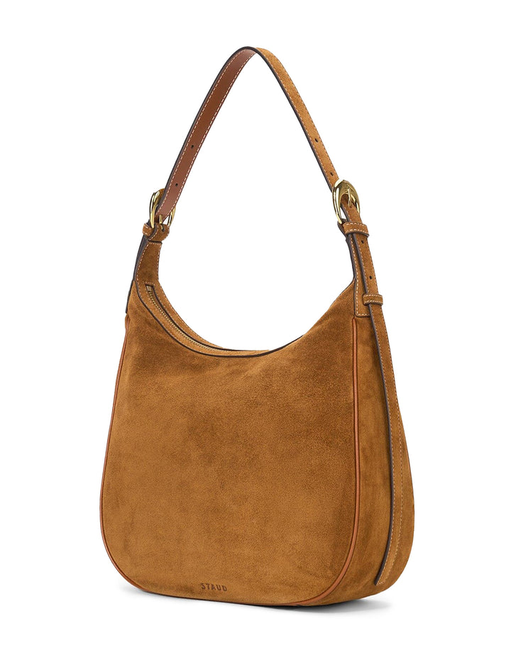 pine hobo in tan suede