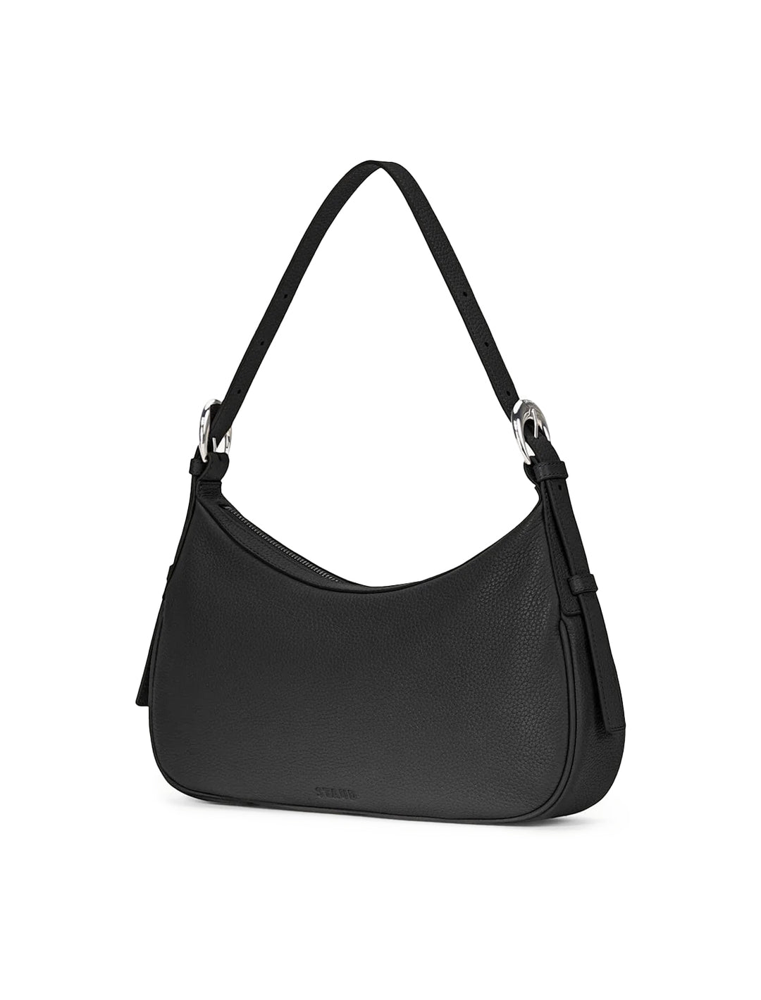 pine shoulder bag in black pebblegrain