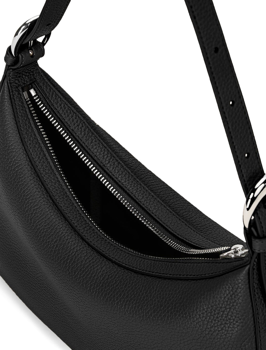 pine shoulder bag in black pebblegrain