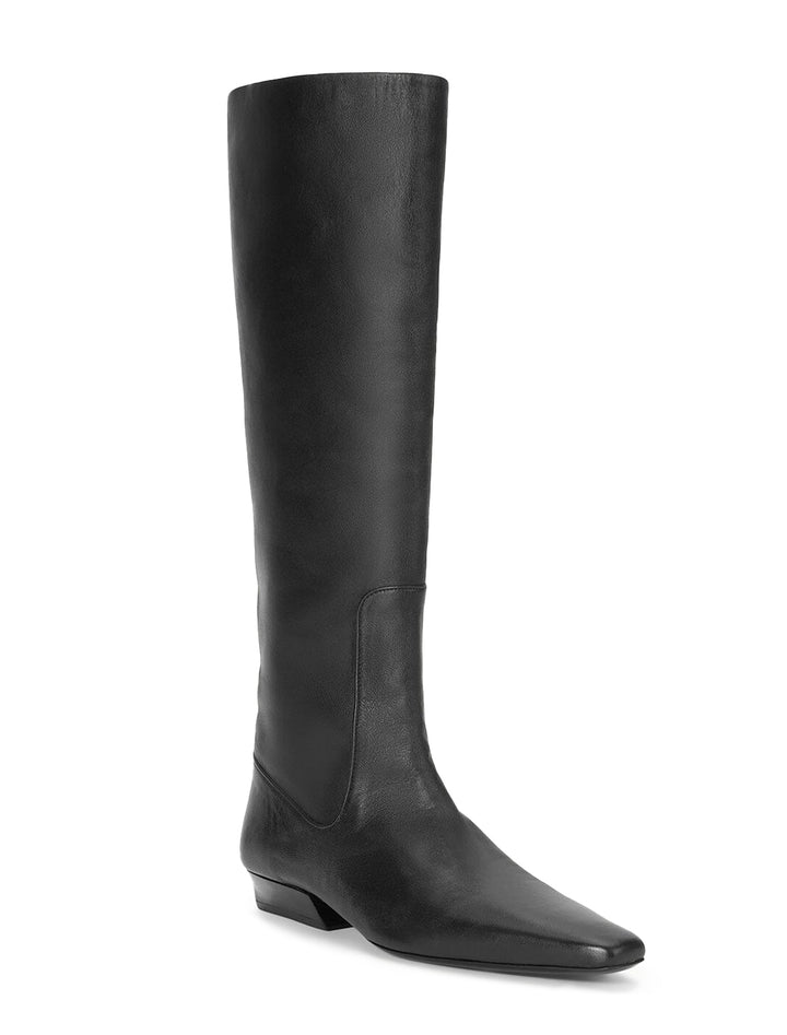 wally flat boot in black