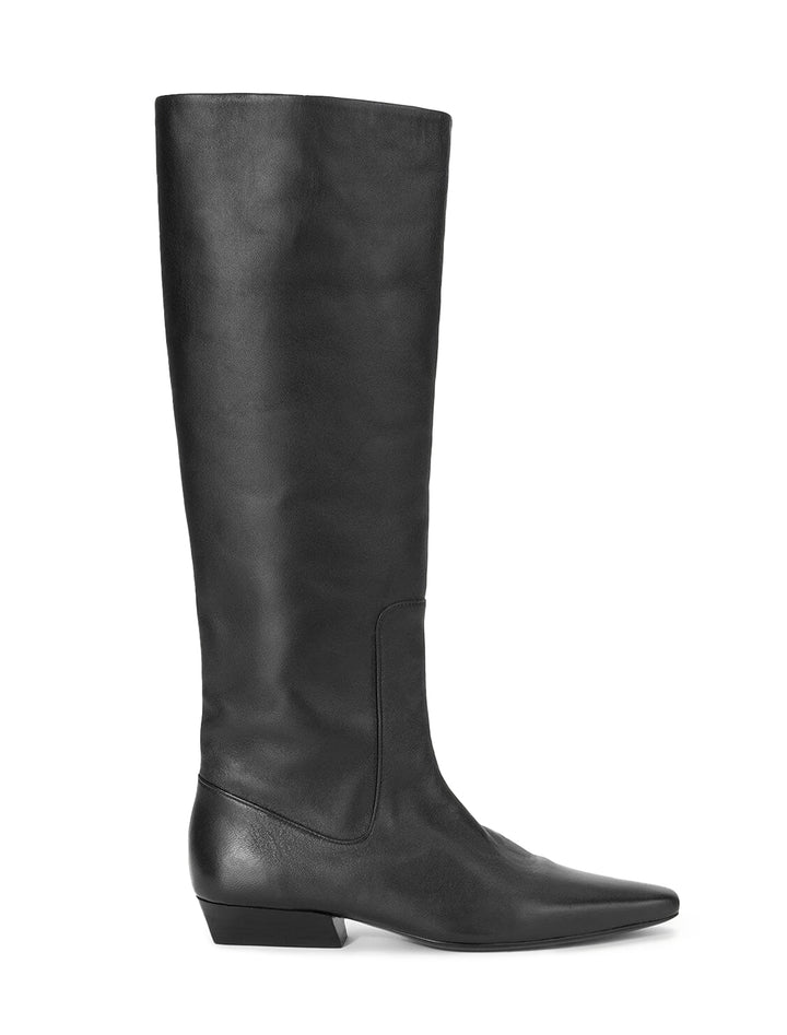 wally flat boot in black