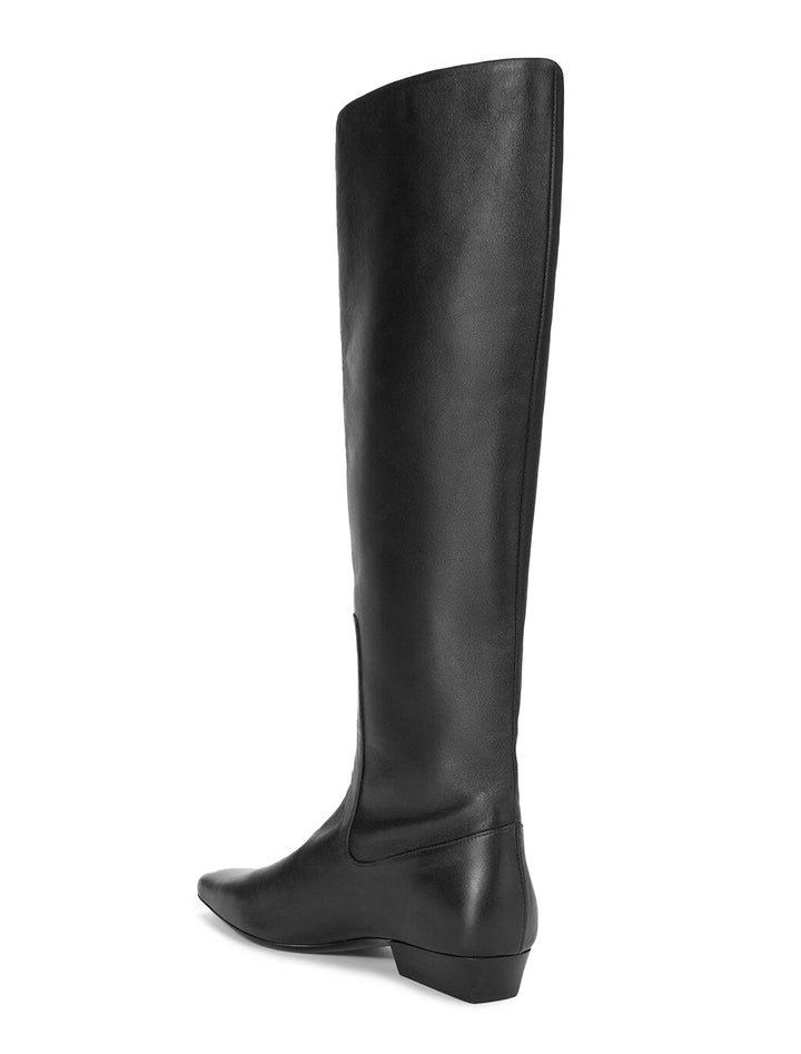 wally flat boot in black
