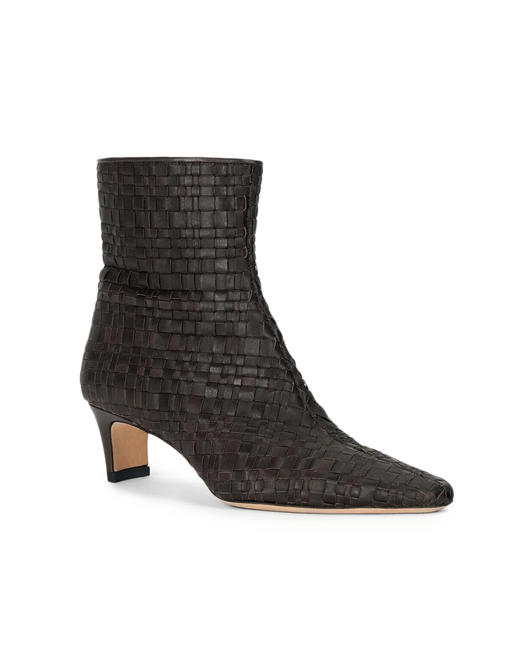 wally ankle boot in espresso woven