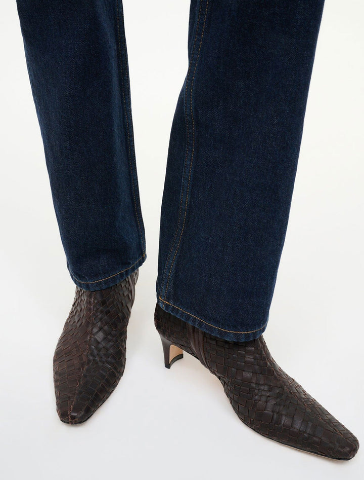 wally ankle boot in espresso woven