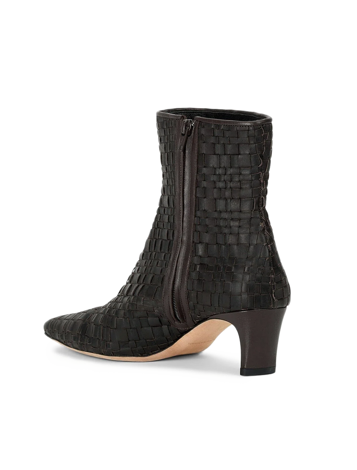wally ankle boot in espresso woven