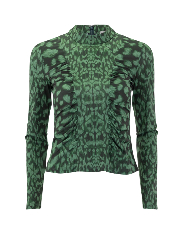 claude print turtleneck in green