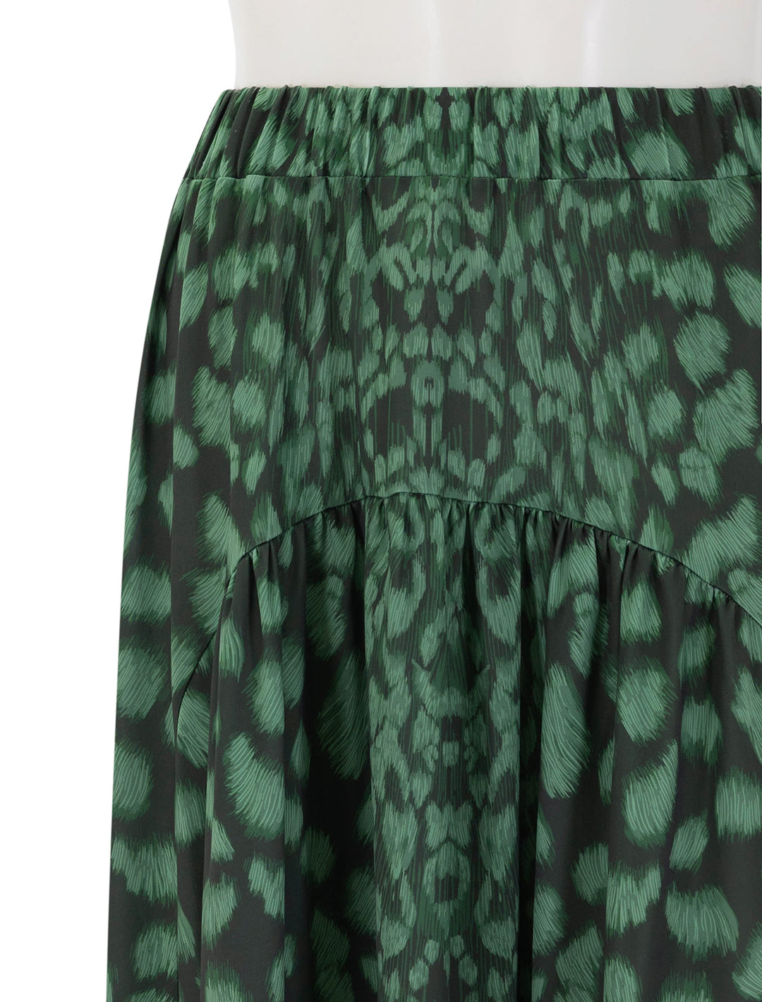 claude print midi skirt in green