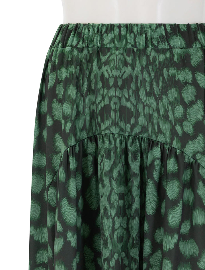 claude print midi skirt in green