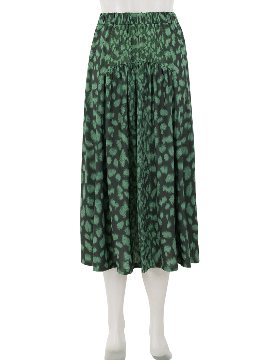 claude print midi skirt in green