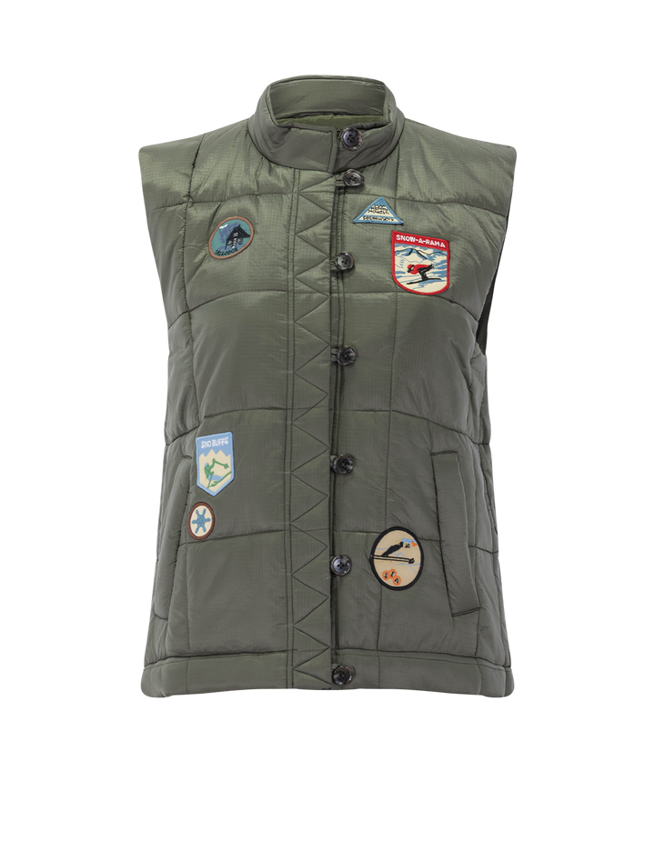 eira quilted patch puffer vest