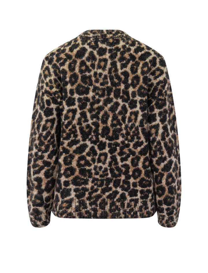 sydney crew sweater in leopard