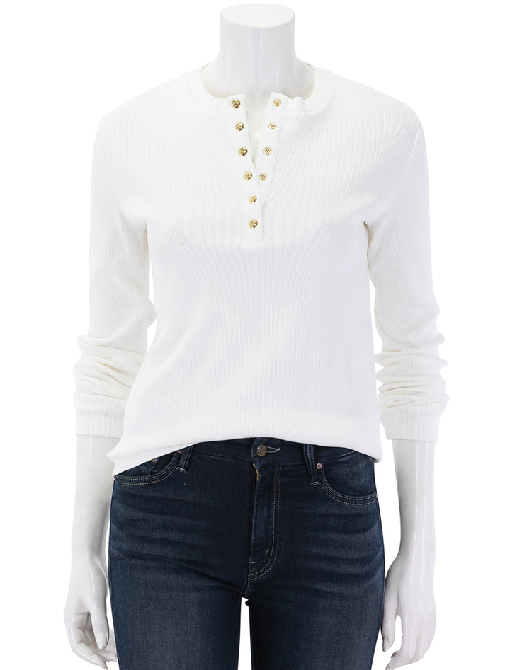 alessia long sleeve tee in ivory