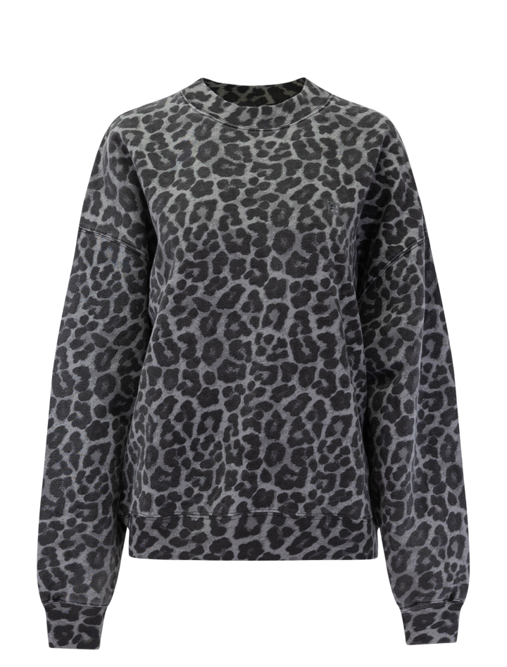 miles sweatshirt in grey leopard
