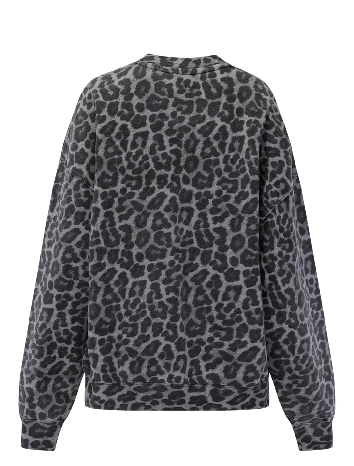 miles sweatshirt in grey leopard