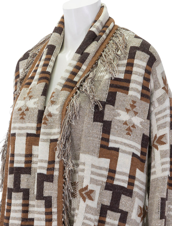 jair jacquard fringe cardi