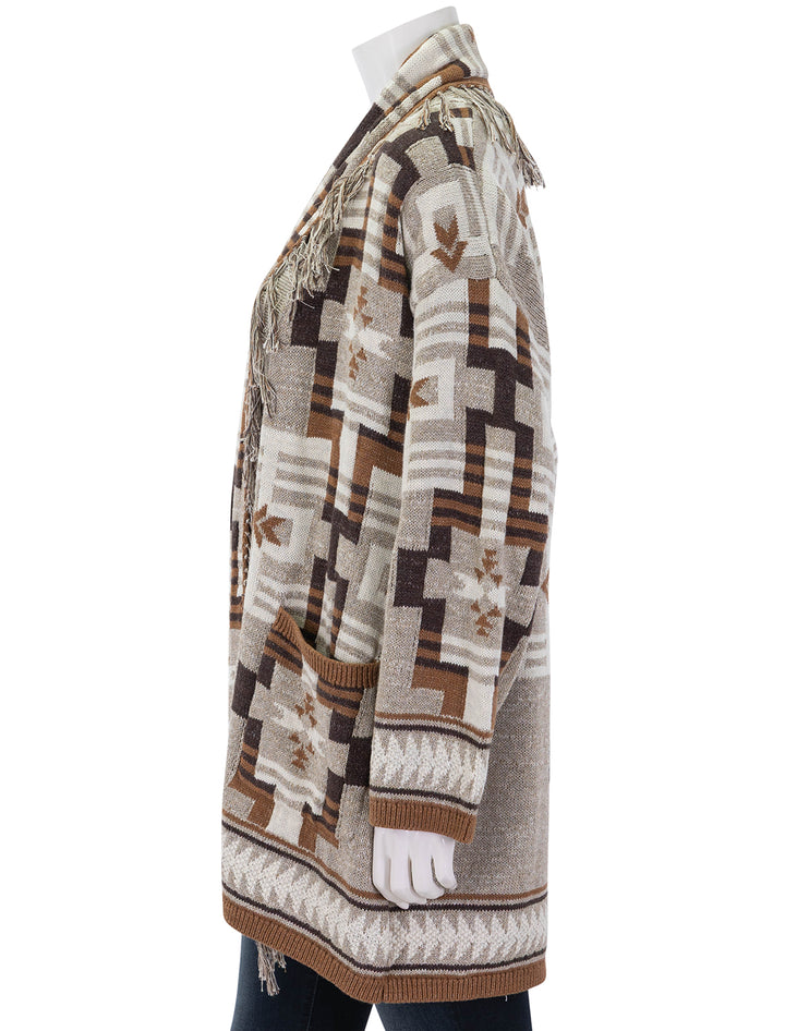 jair jacquard fringe cardi
