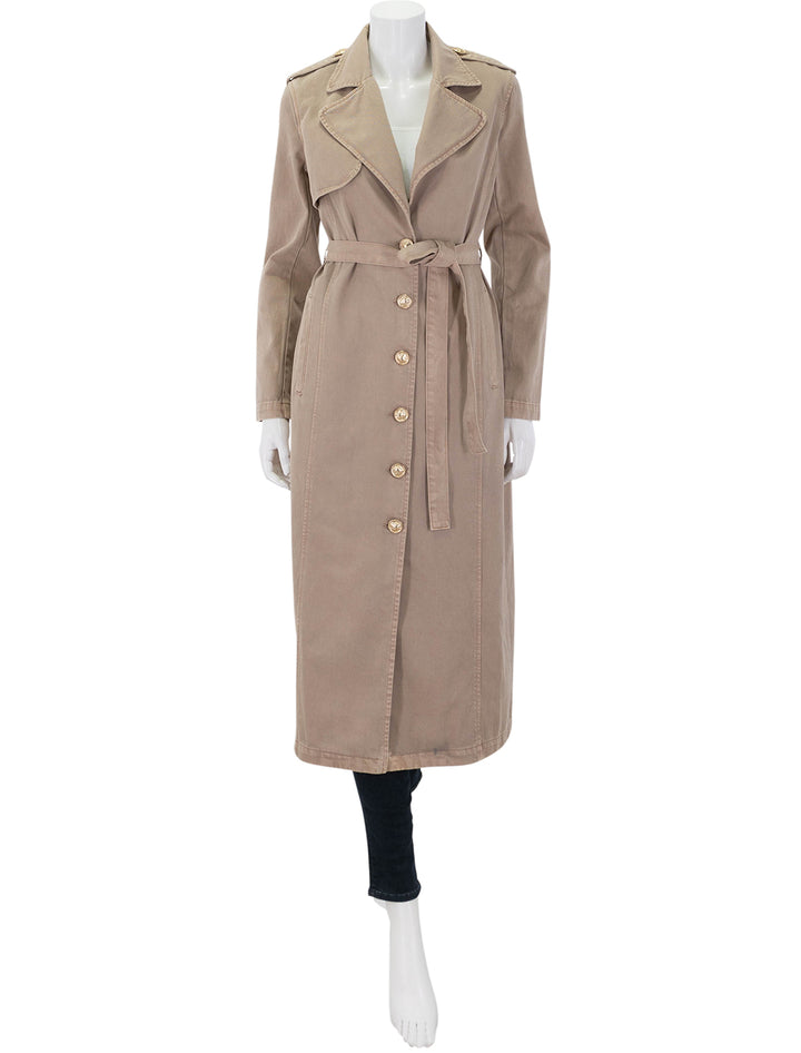 zavia trench in dark cappucino