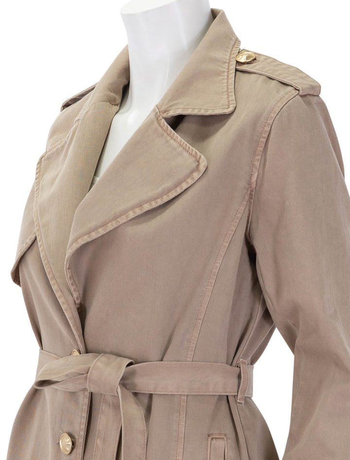 zavia trench in dark cappucino