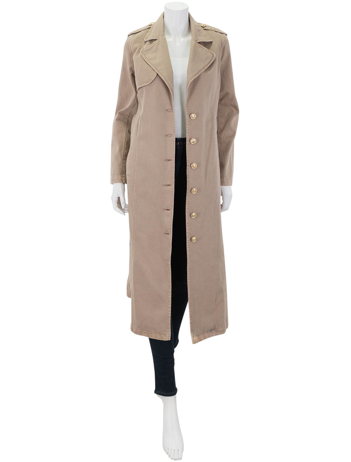 zavia trench in dark cappucino