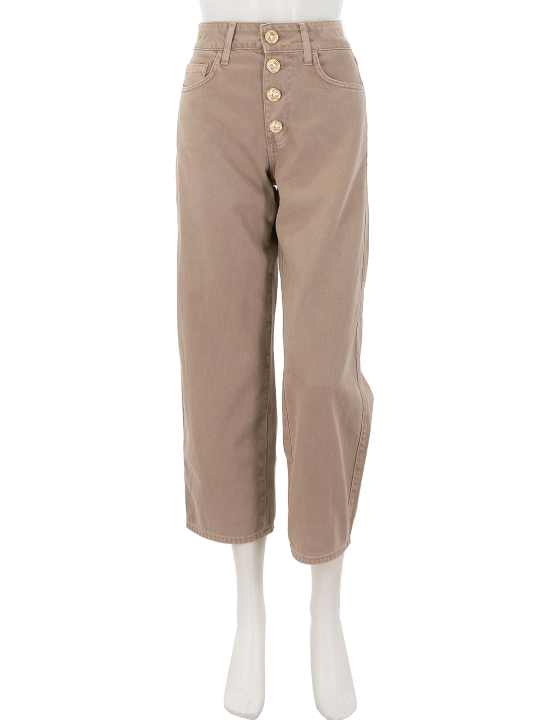 front view of liora wide leg jean in dark cappucino
