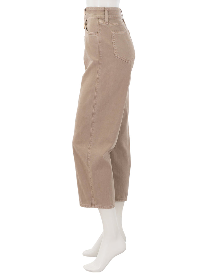 side view of liora wide leg jean in dark cappucino