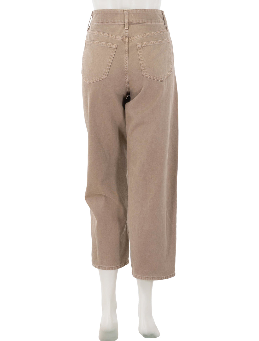back view of liora wide leg jean in dark cappucino