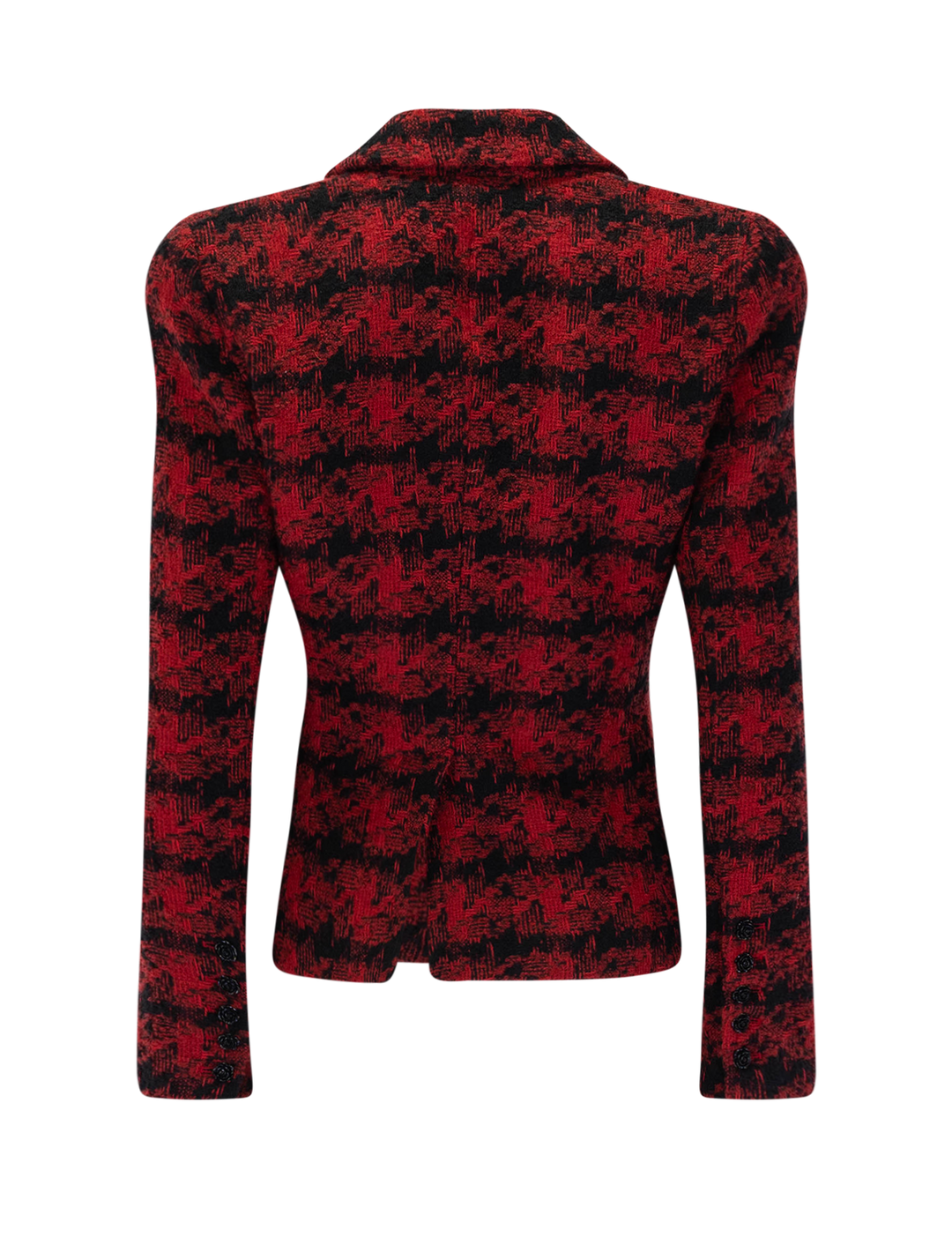 kaisley blazer in red and black houndstooth