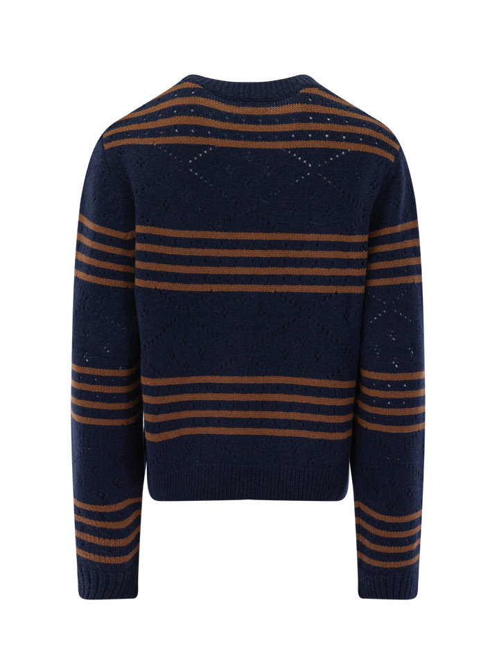 the lake sweater in navy and vicuna