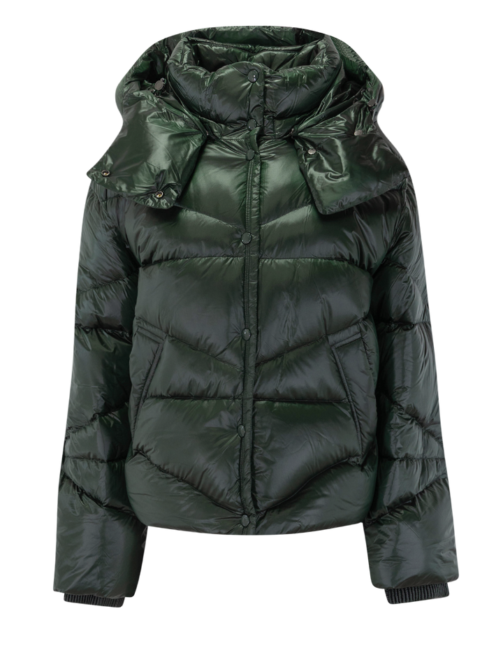 xally coat in pine green