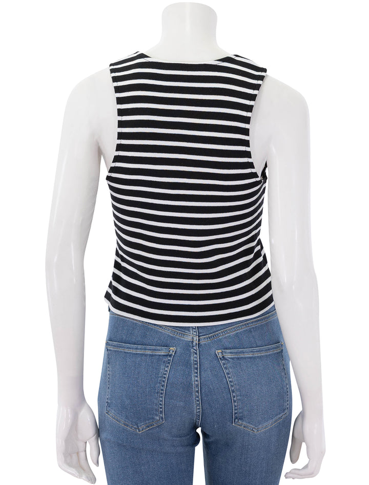 hoorne top in navy and white stripe