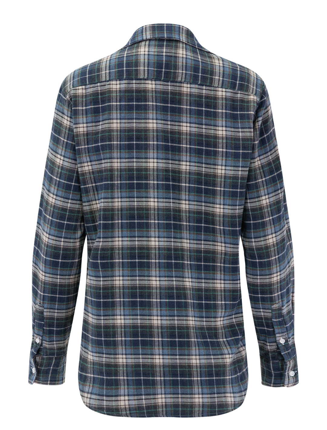 eileen in grey, yellow, and blue plaid