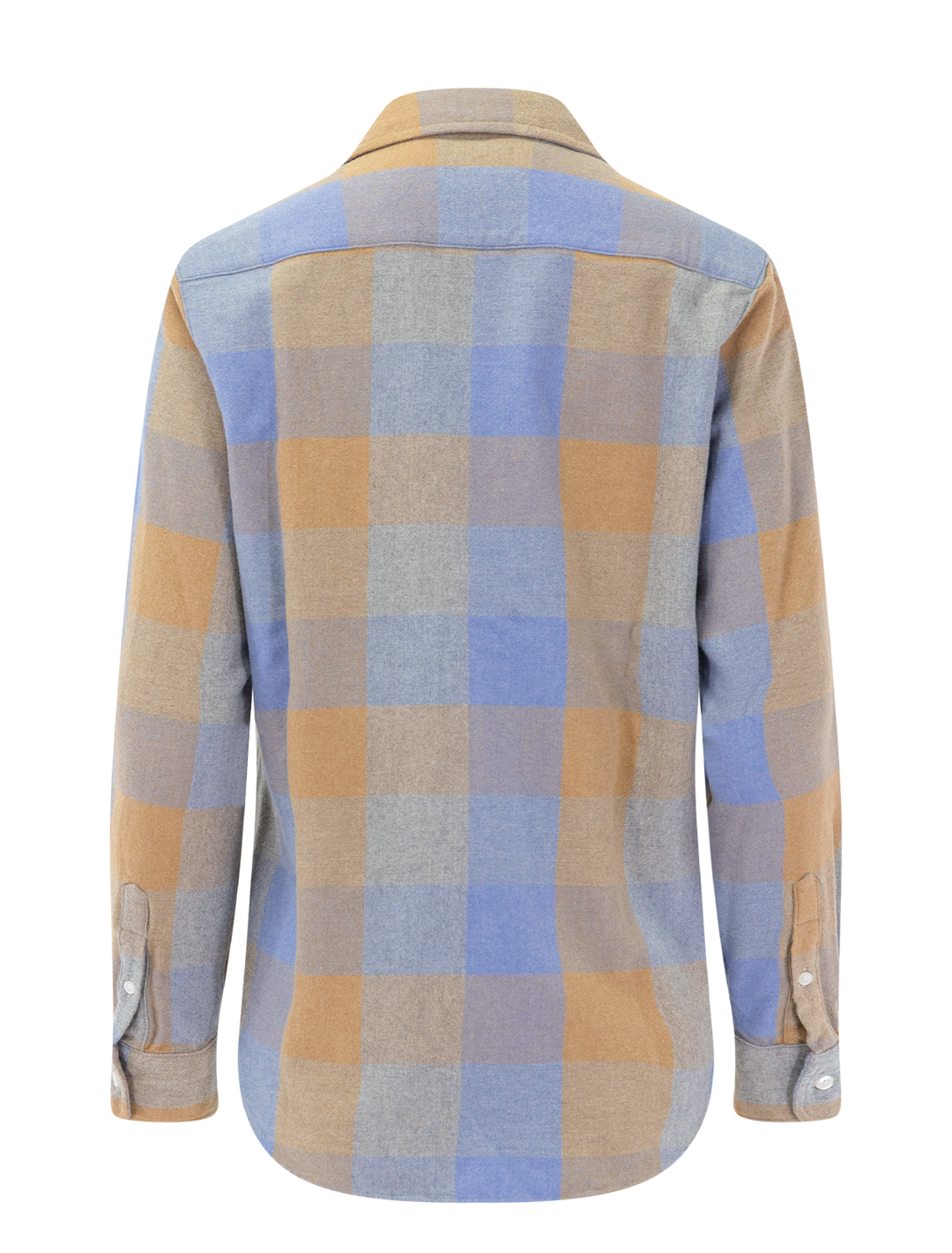 eileen in large blue and camel check