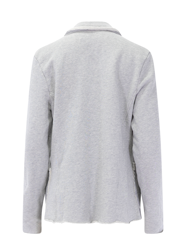 dublin triple fleece blazer in gray melange