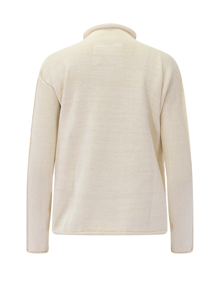 monterey sweater in cream and gold glitter