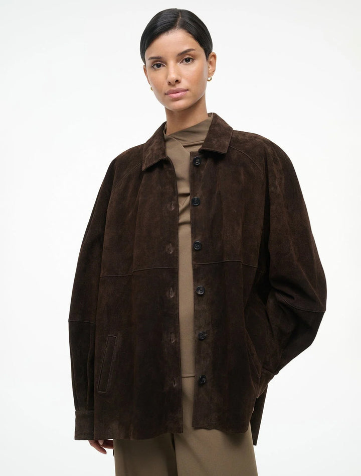 josette suede shirt in espresso