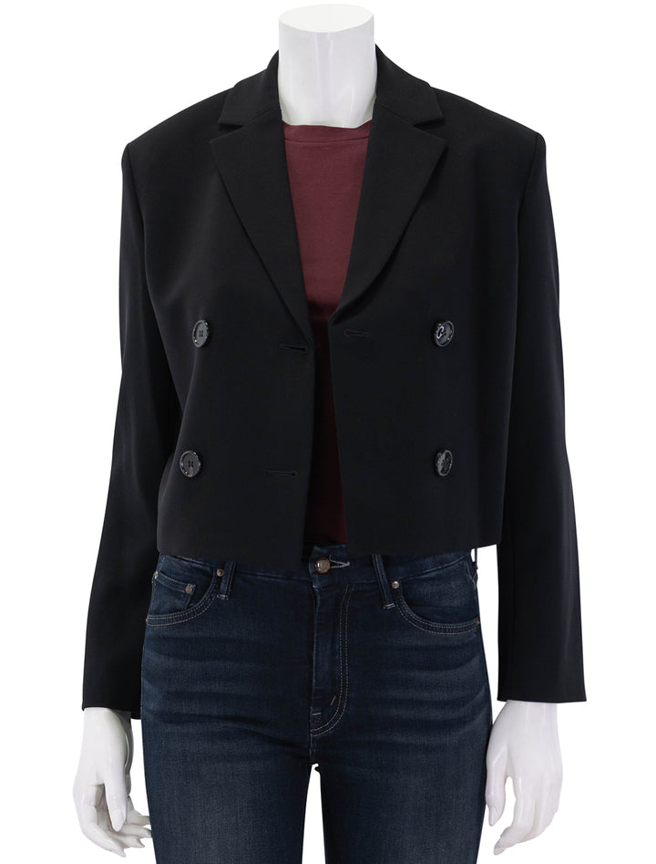 crop double breasted jacket in admiral crepe