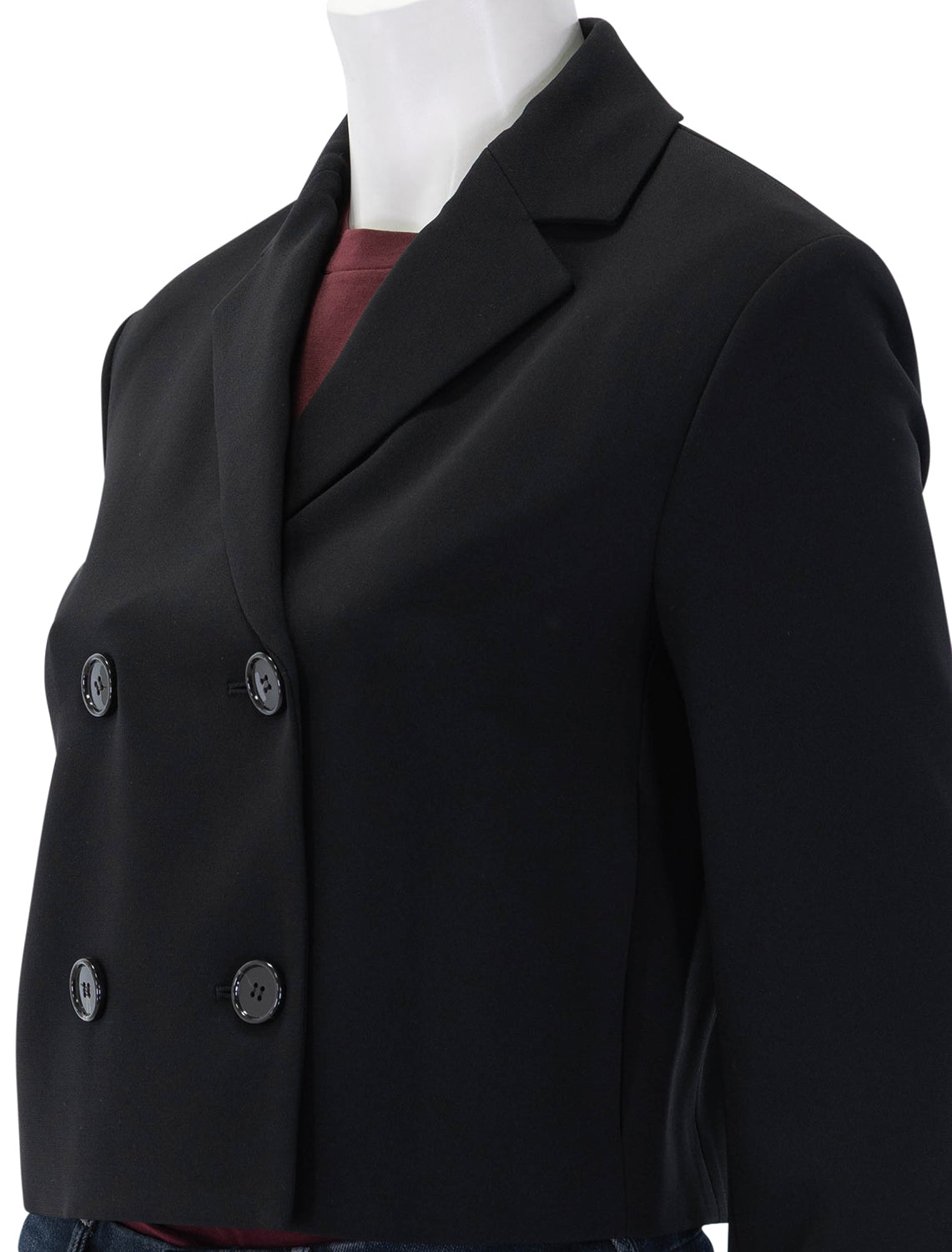 crop double breasted jacket in admiral crepe – Twigs