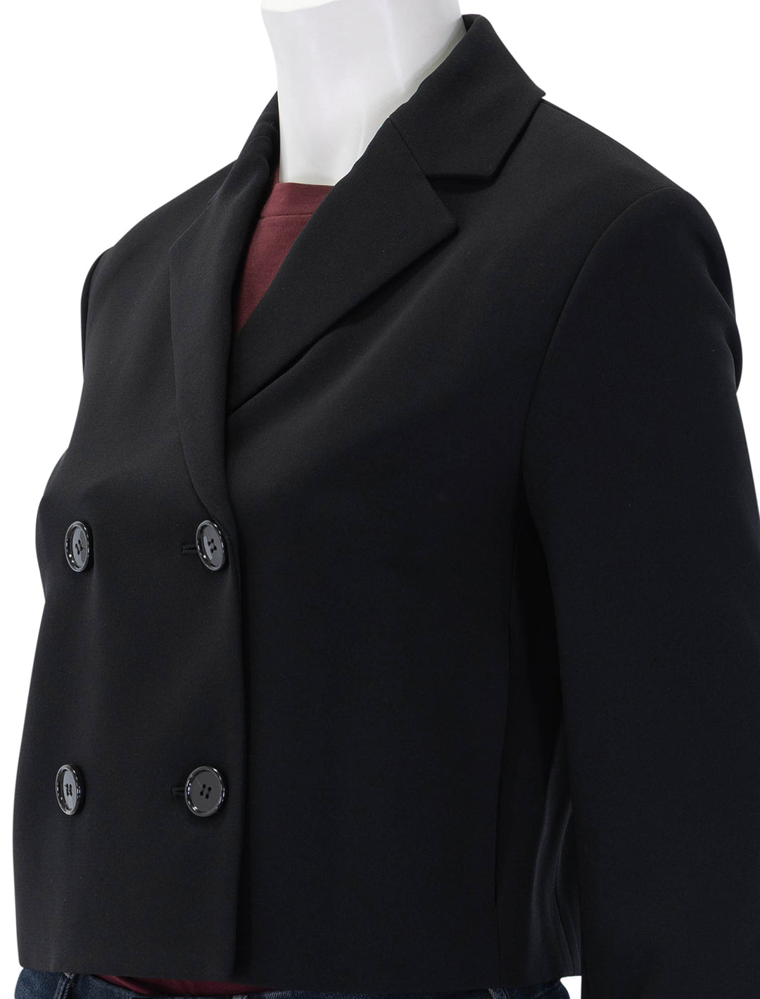 crop double breasted jacket in admiral crepe