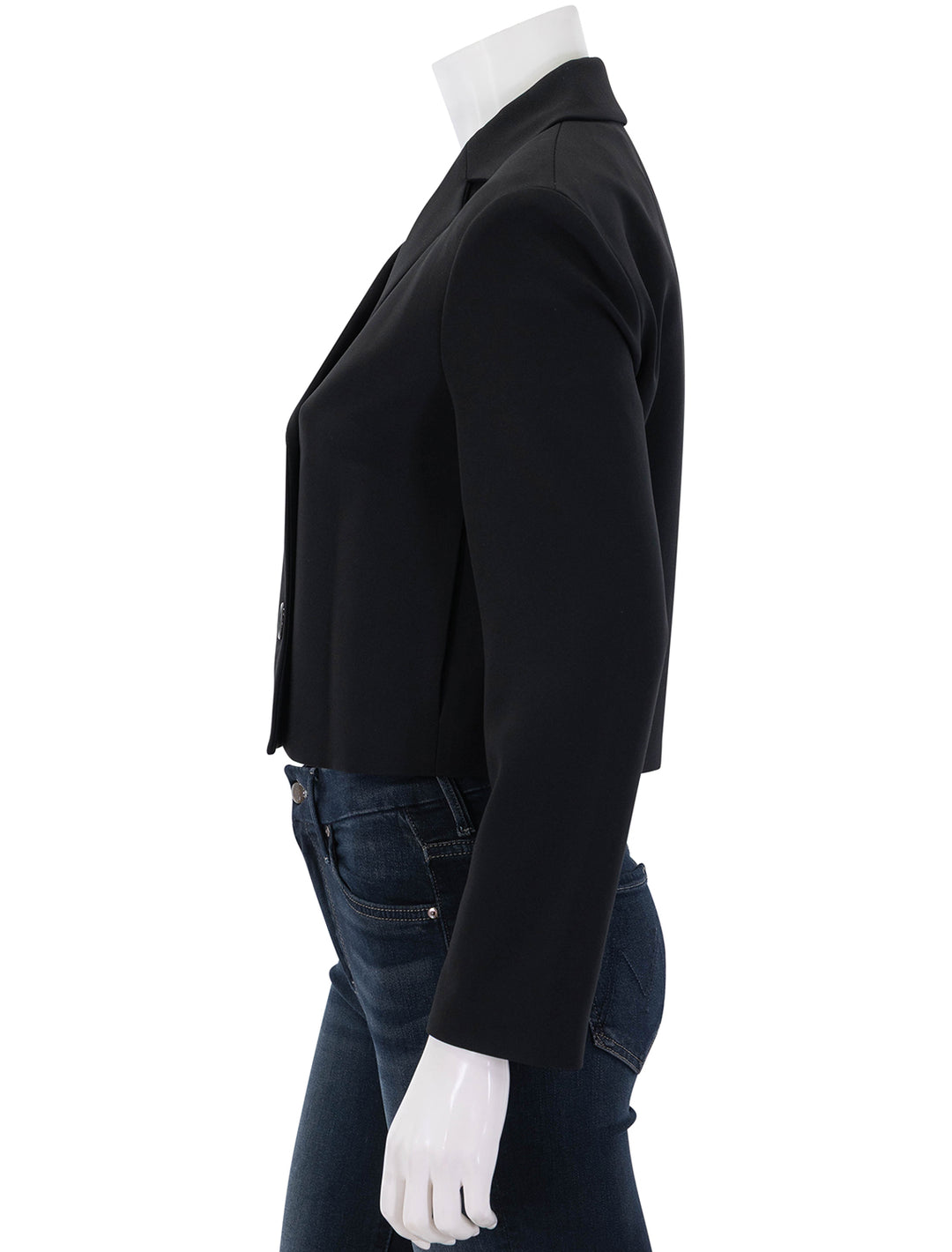 crop double breasted jacket in admiral crepe
